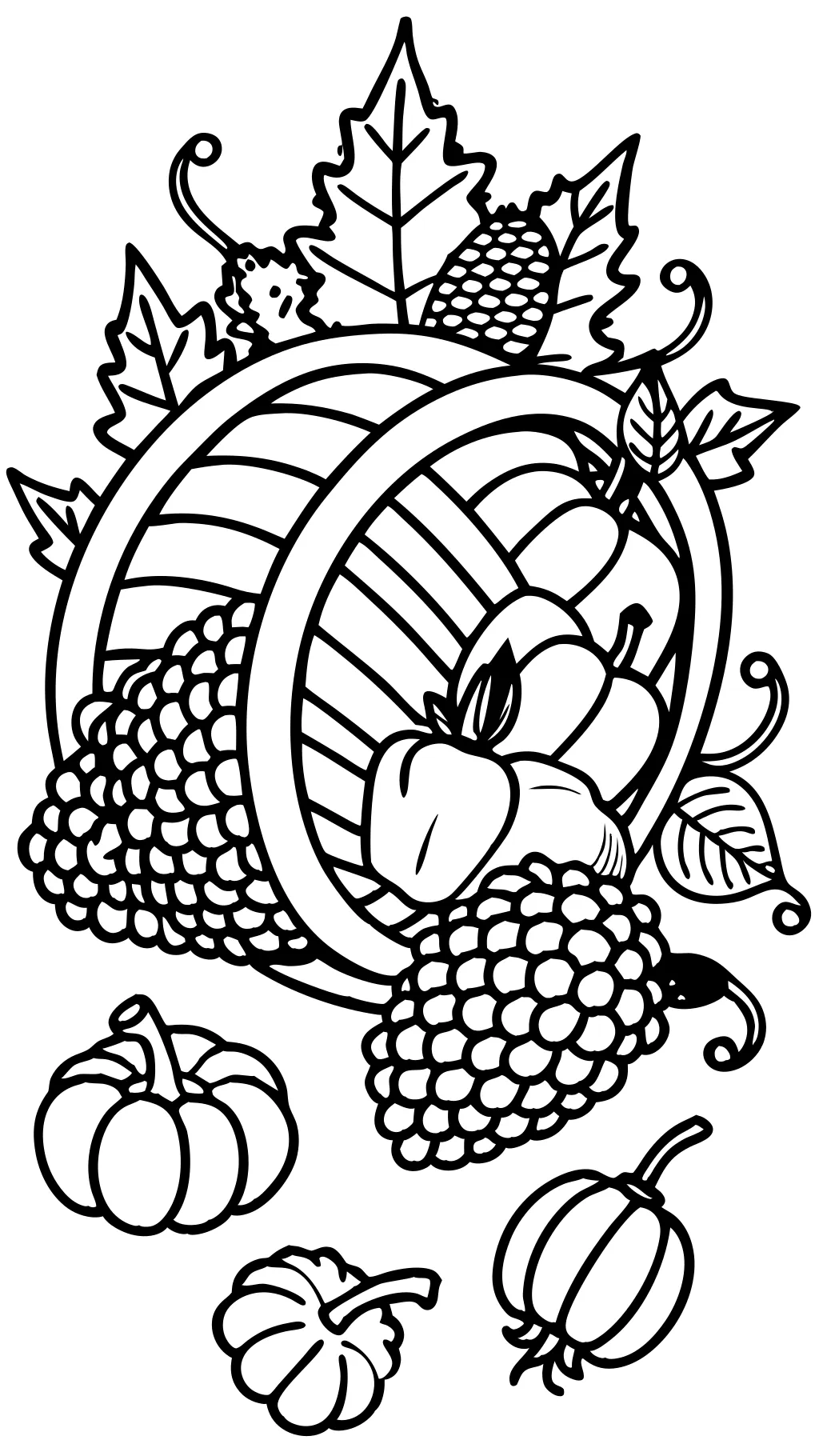 cornicopia coloring page